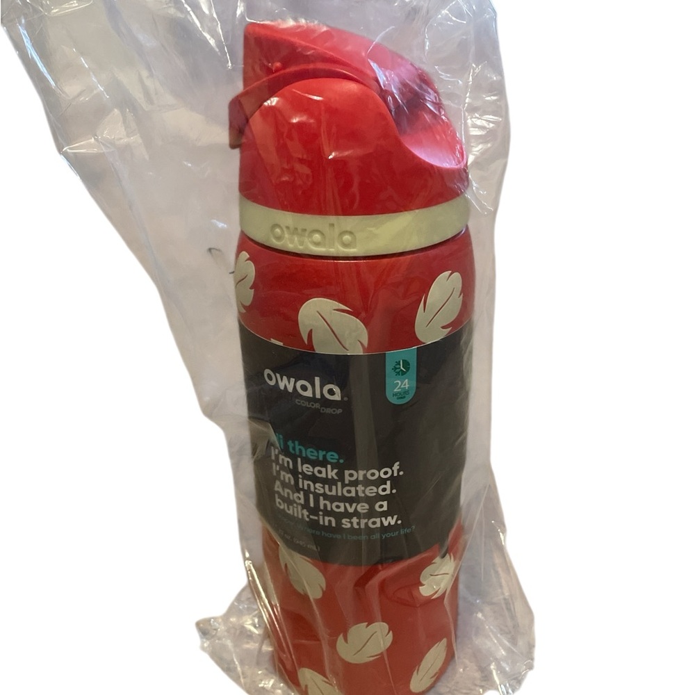 Owala Red Insulated Water Bottle with Straw -Lilo from Lilo and Stitch